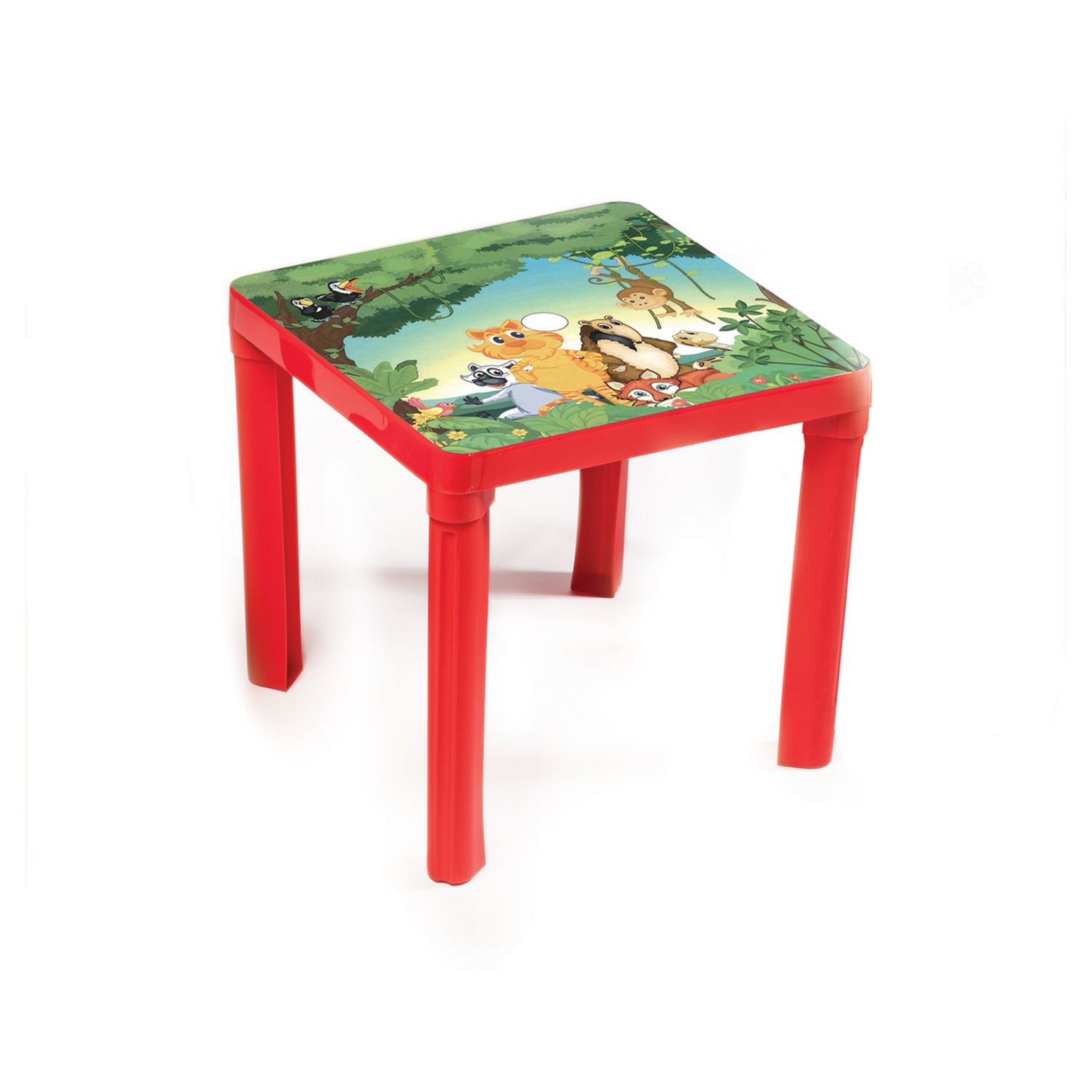 Table enfant plastique bleu 55 x 66 x 43 cm - Table enfant extérieur - Table  d'appoint