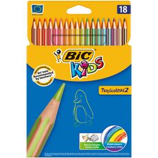 Bic Boite De 18 Crayons De Couleur Kids Tropicolors Pas Cher A Prix Auchan