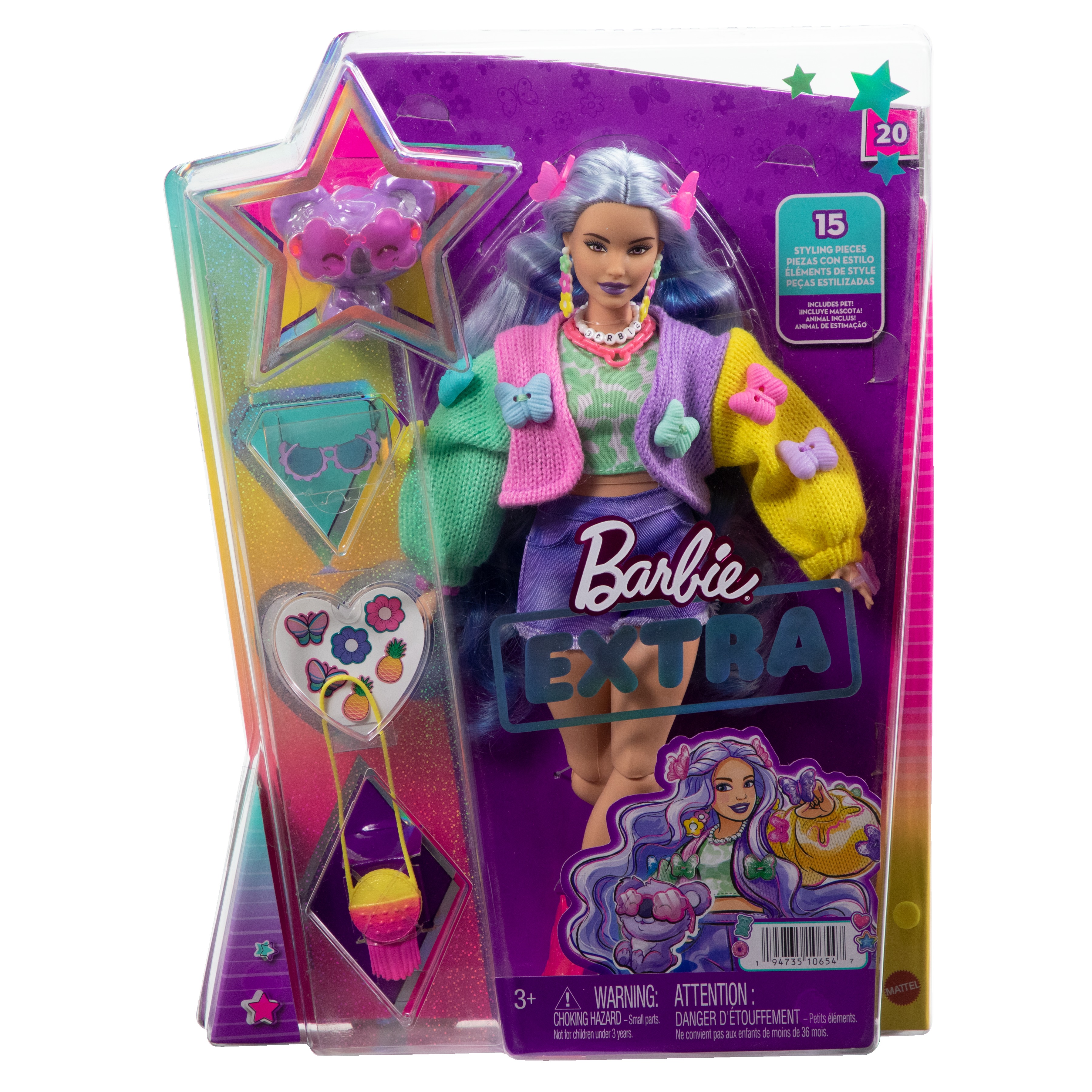 BARBIE Poupée Barbie Extra et Koala pas cher 