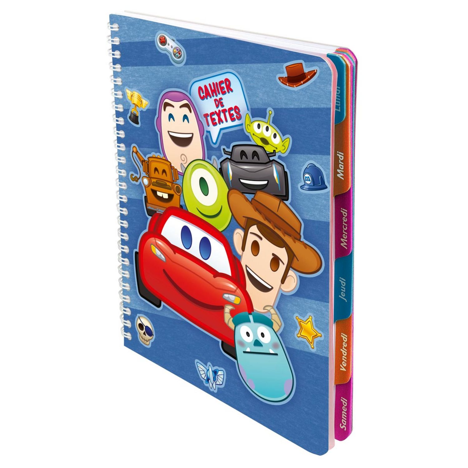 EMOJI Cahier de texte à spirale fille 17x22cm 148 pages Emoji Disney rose  pas cher 