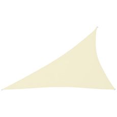 Voile de parasol Tissu Oxford triangulaire 4x5x6,4 m Creme