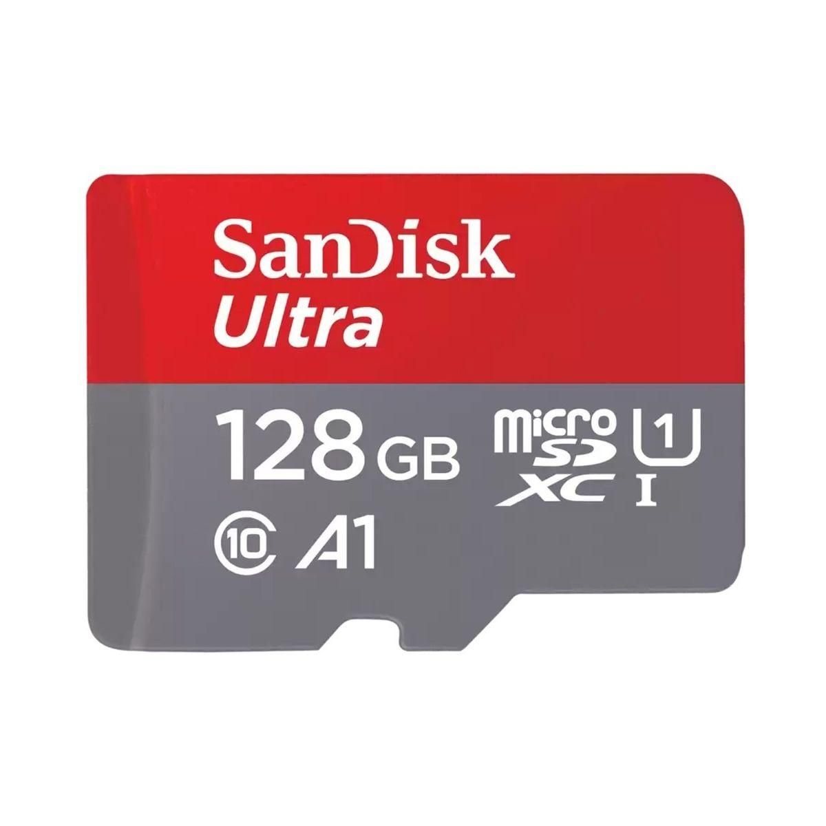 SANDISK Carte Micro SD 128Go UltramicroSDXC + SD adapteur