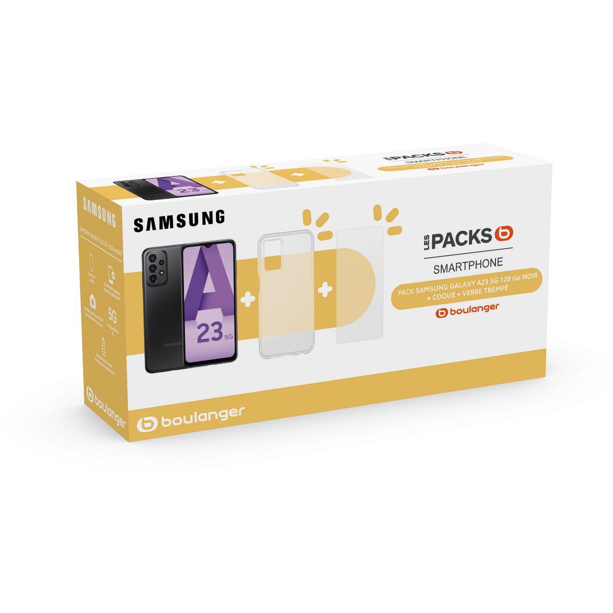 Samsung Smartphone Pack A23 + Coque + Verre trempe pas cher 