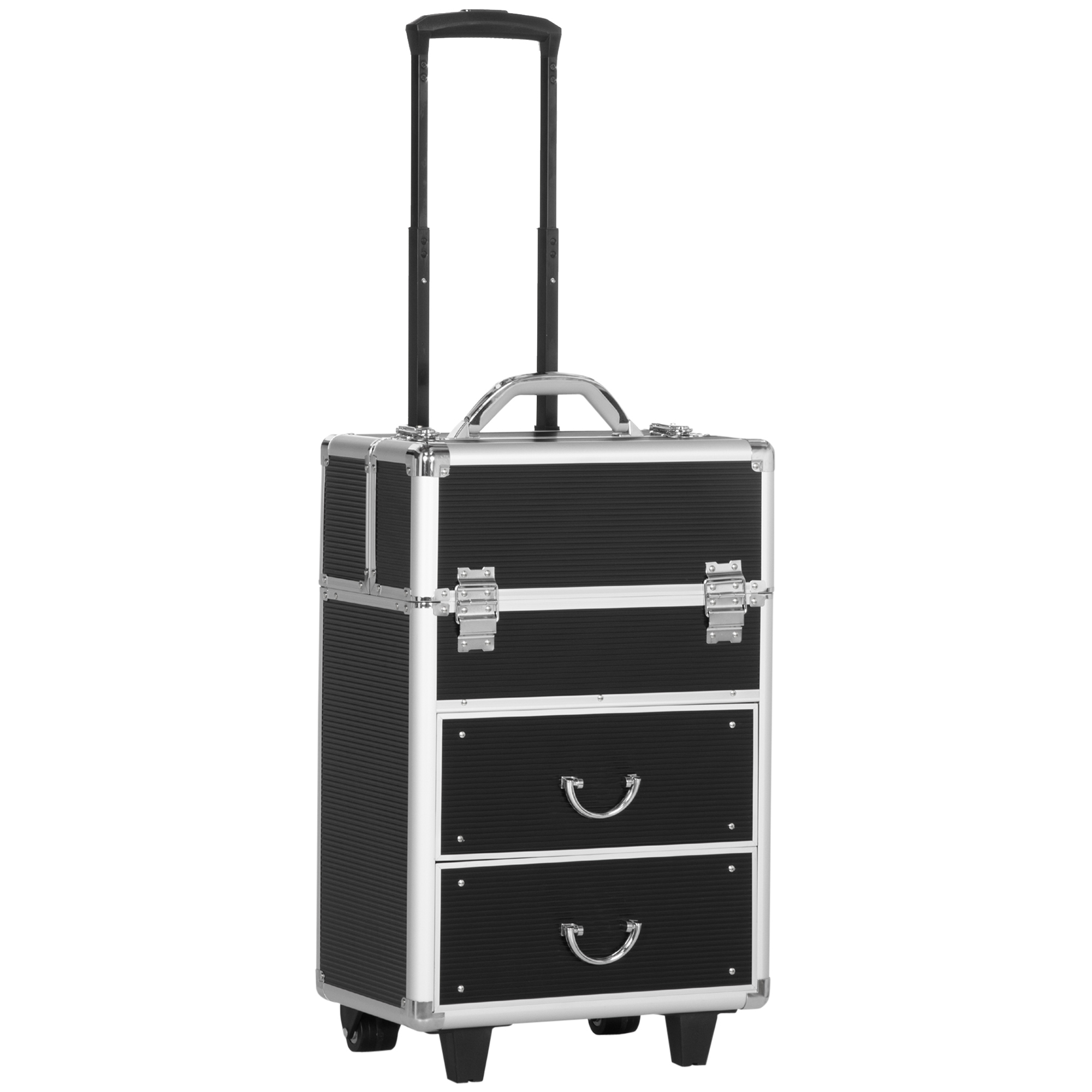 HOMCOM Valise trolley maquillage malette cosm tique vanity poign e