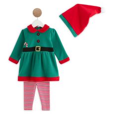 Ensemble pyjama velours lutin de noël garçon