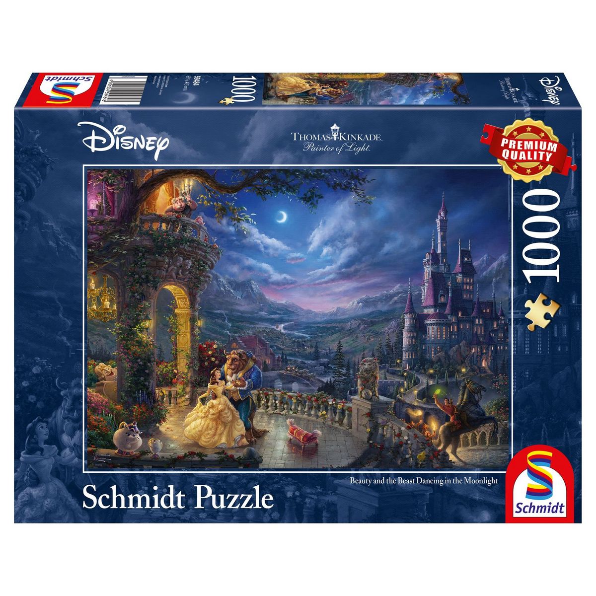 Schmidt Puzzle 1000 pièces Disney La belle et la bête, Danse au clair de la lune