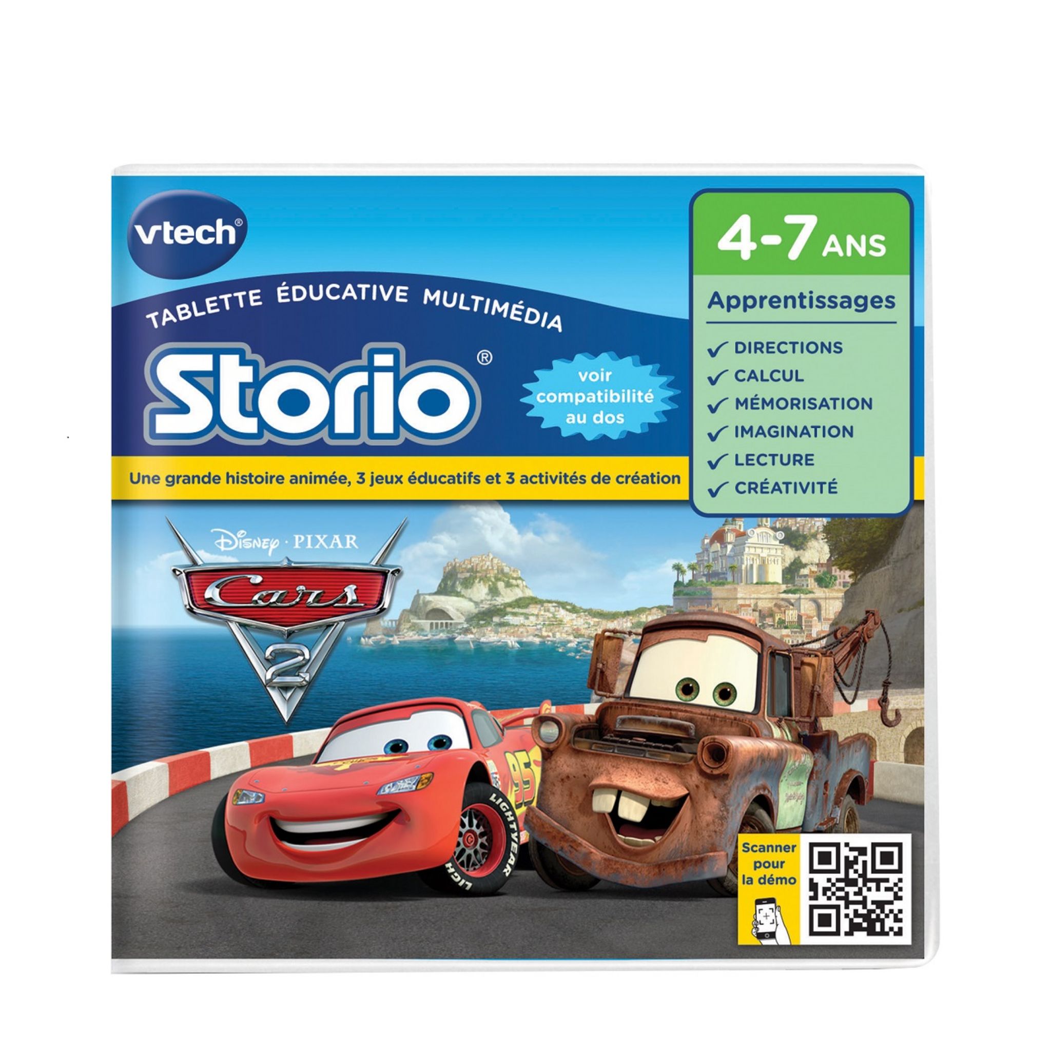 VTECH Jeu Storio Cars 2 - Disney pas cher 