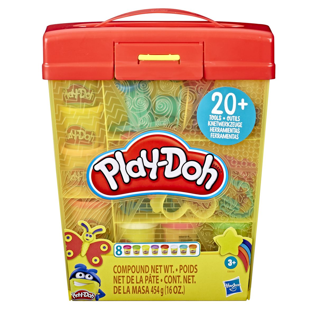 HASBRO Play-Doh Super Boite à accessoires et 8 pots de pâte à modeler