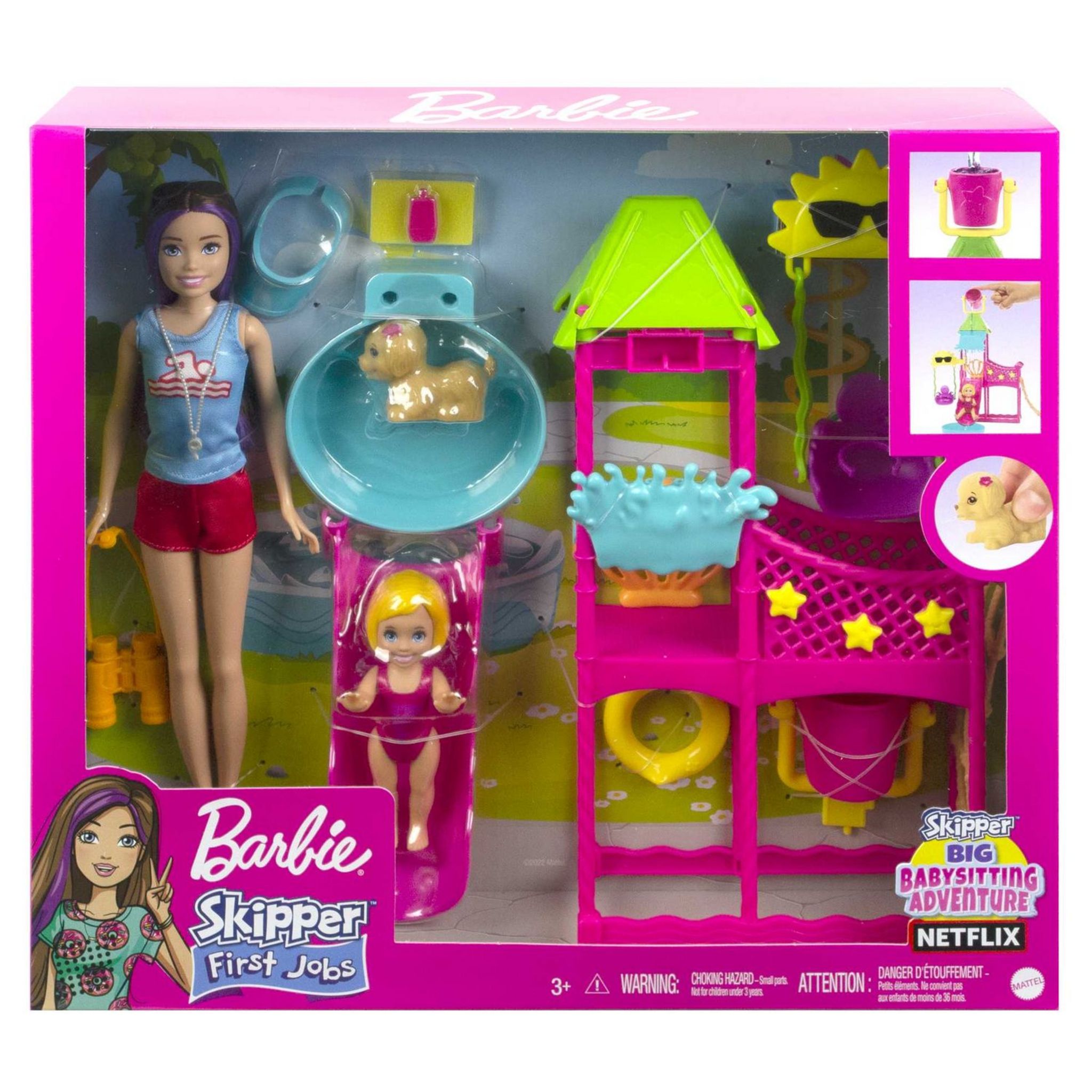 Coffret skipper jour au parc - barbie, poupees