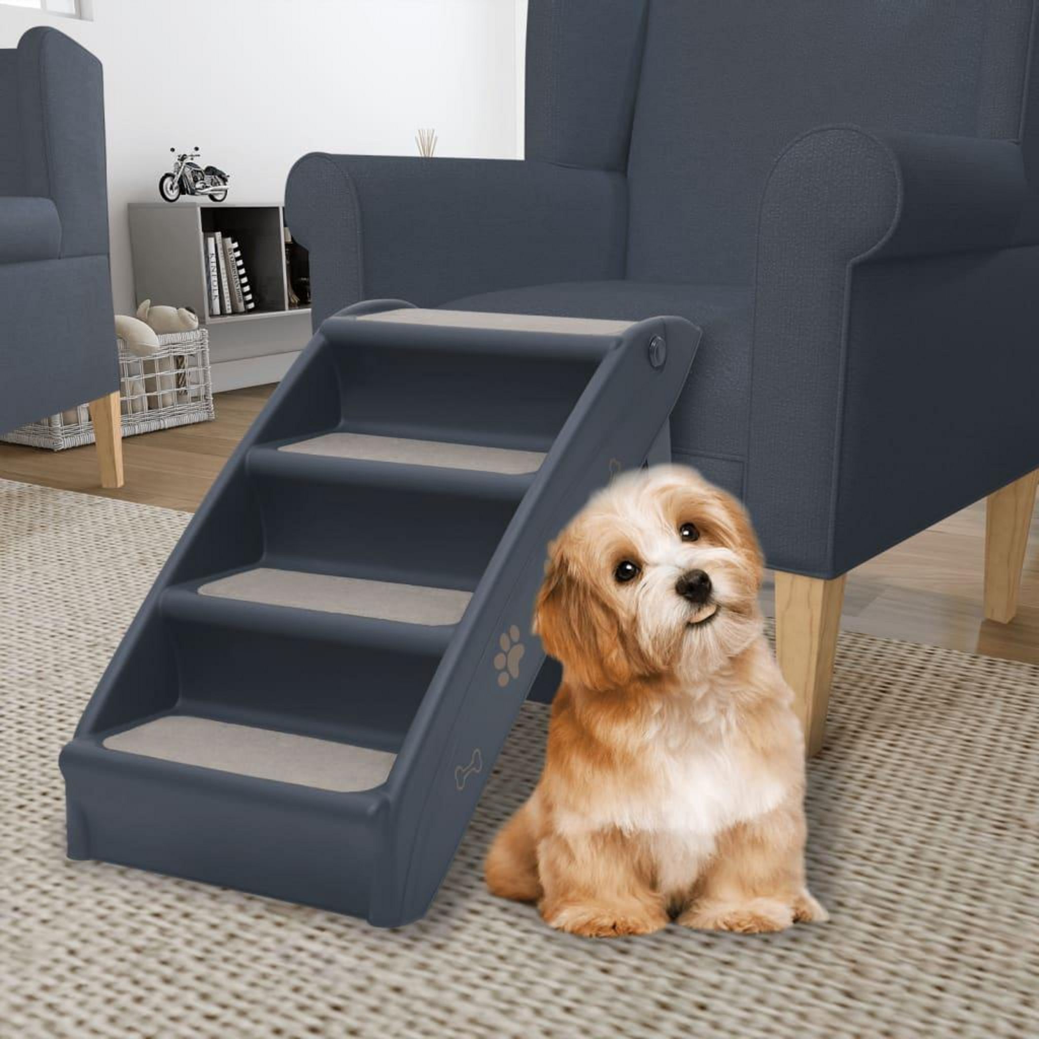 Escalier pour chien pliant à 4 marches en plastique charge 60kg 64