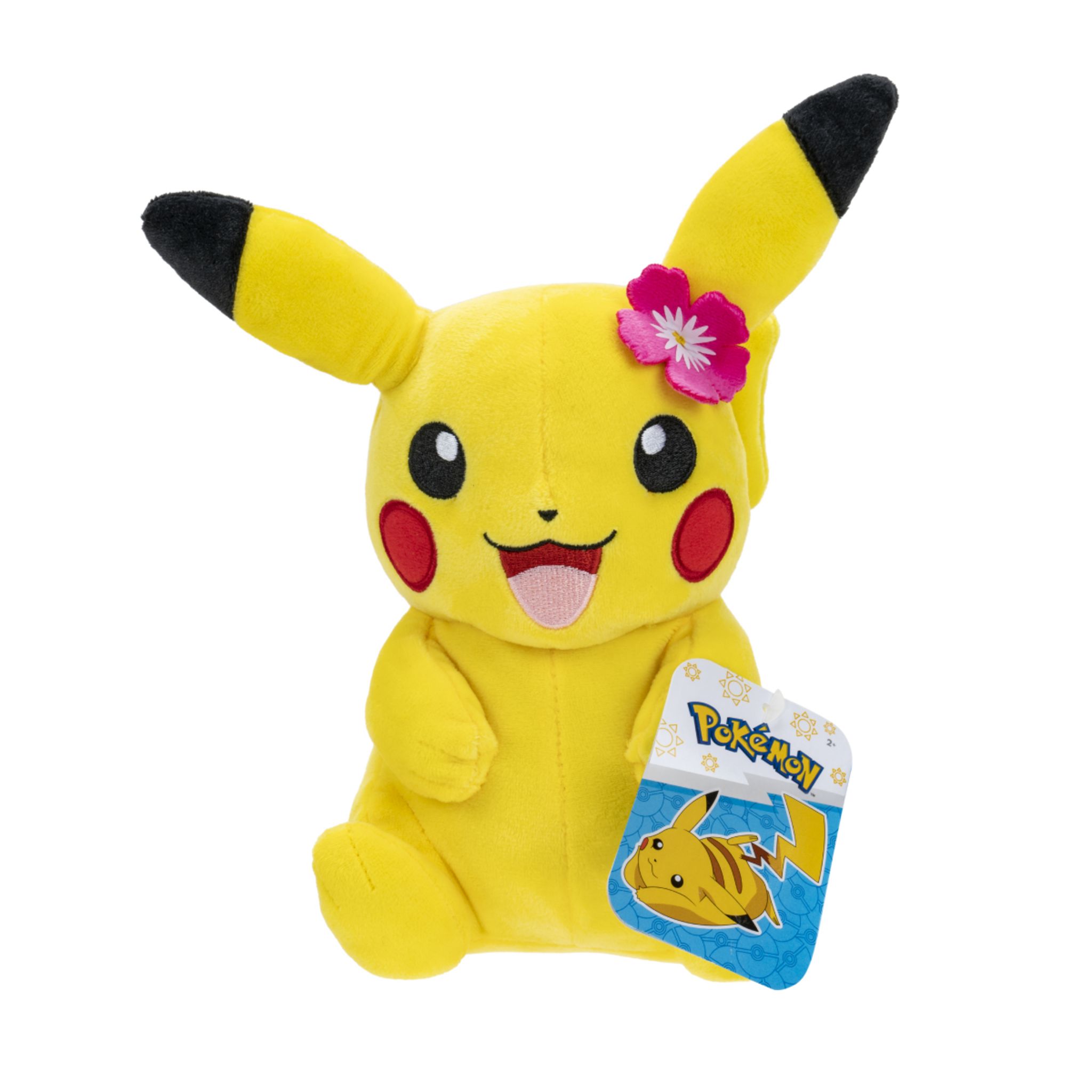 Peluche Pokemon - Edition St Valentin - Pikachu avec une fleur (20 cm)