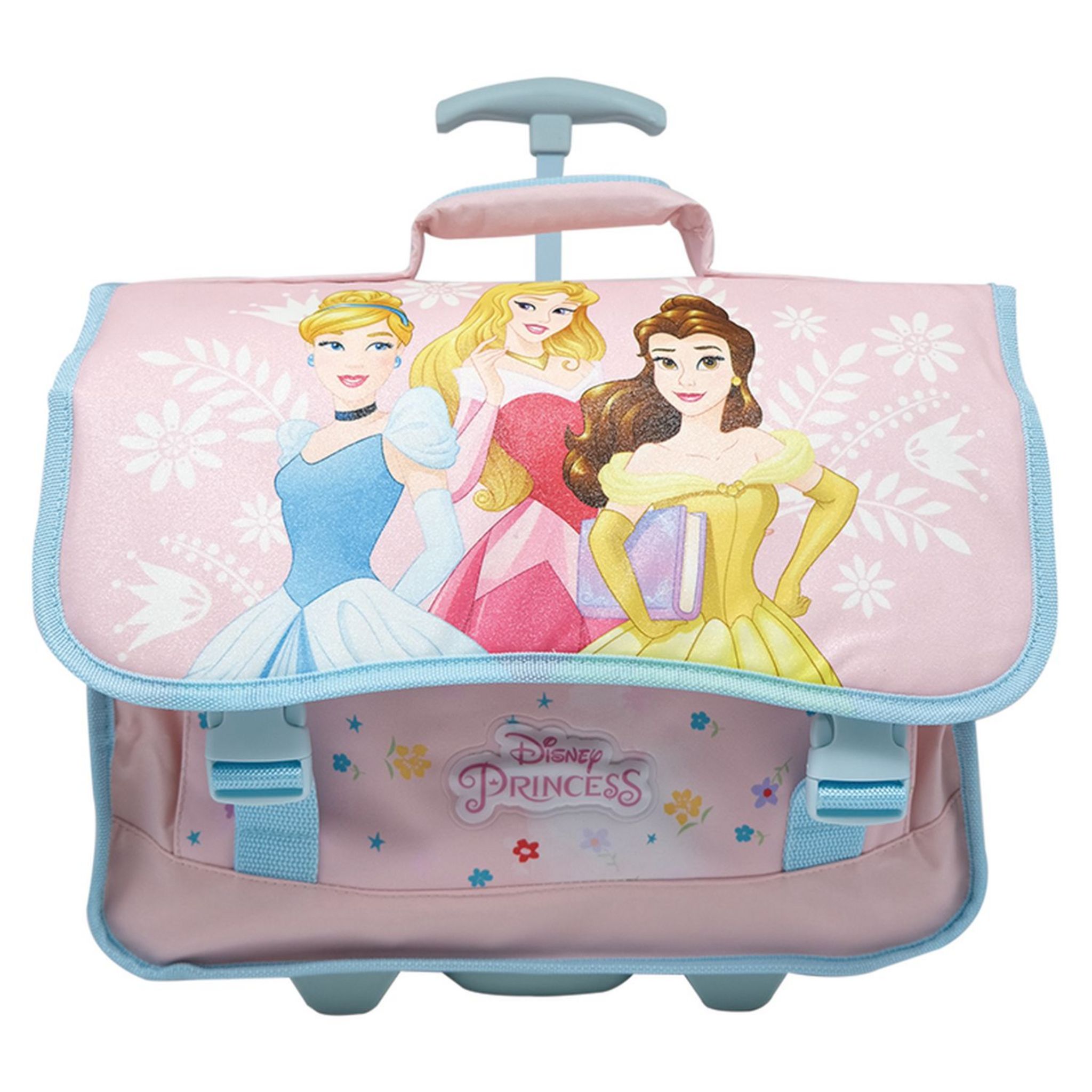 DISNEY Cartable a roulettes rose Princesses pas cher Auchan