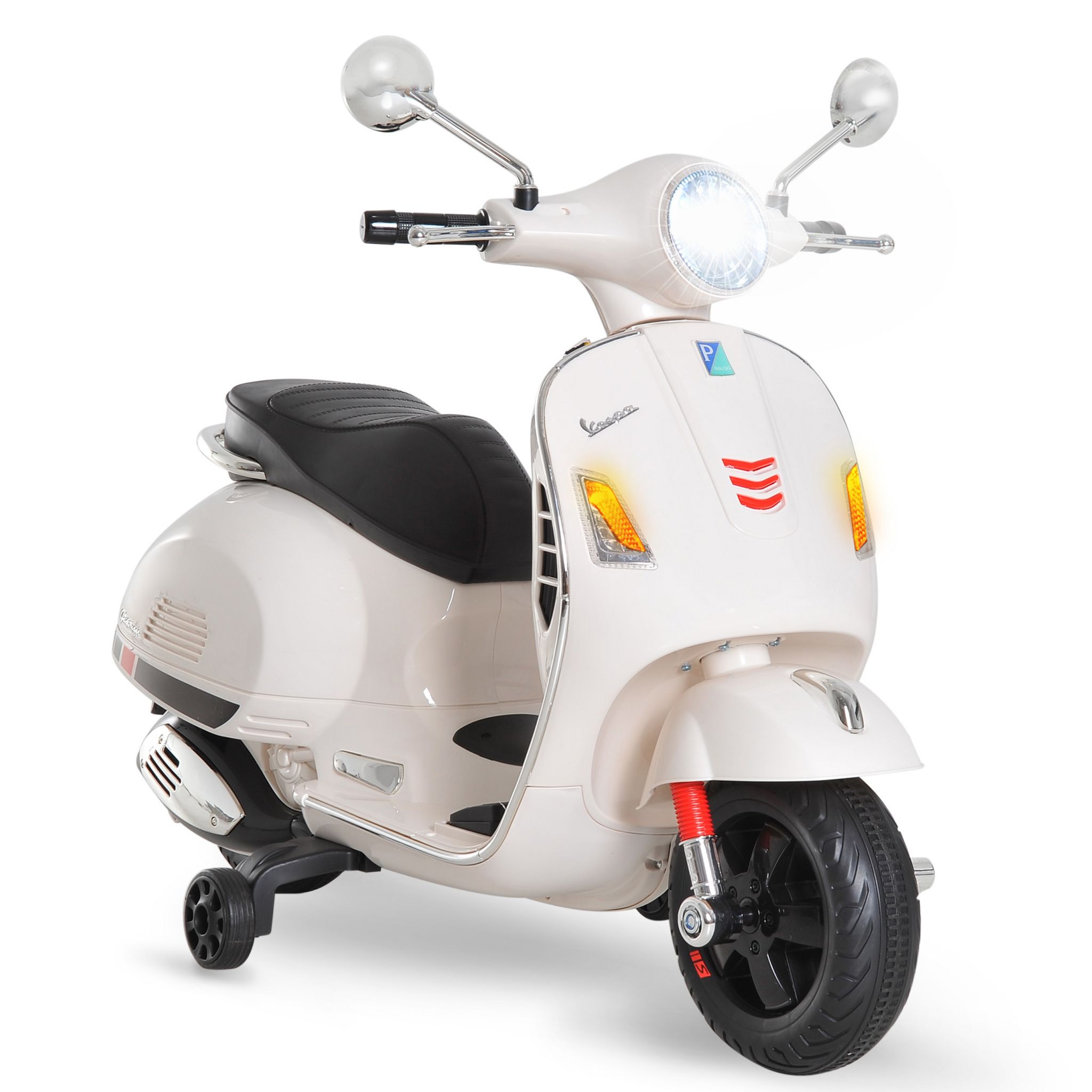 Homcom - HOMCOM Moto scooter électrique pour enfants 6 V env. 3 Km/h 3 roues  et topcase effet lumineux et sonore rose