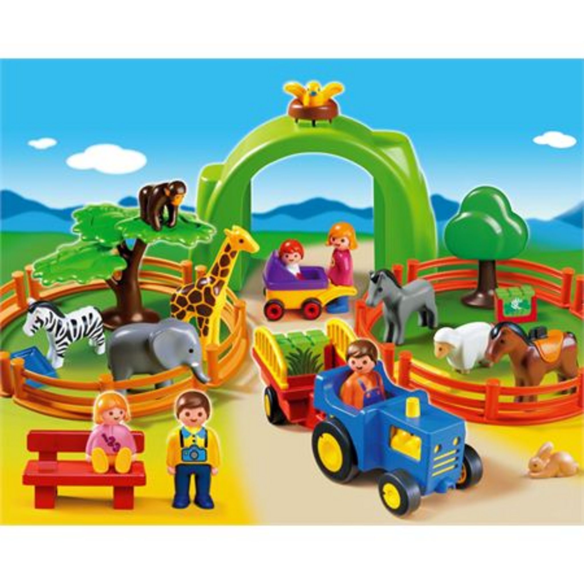 PLAYMOBIL 6754 Coffret Grand Zoo 1 2 3 pas cher 