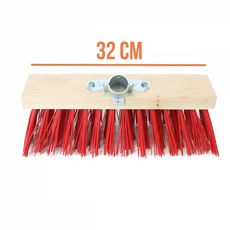 Balai cantonnier en bois - 32 cm - Rouge