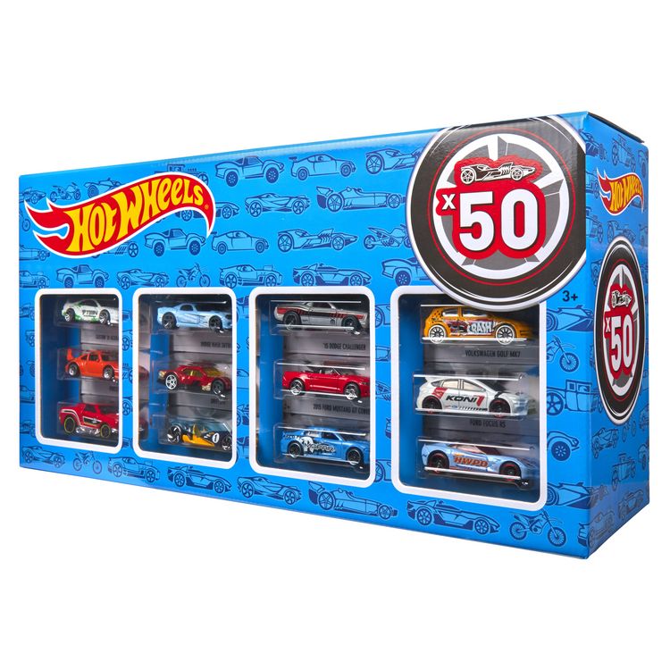 Pack de 50 voitures miniatures - Hot Wheels