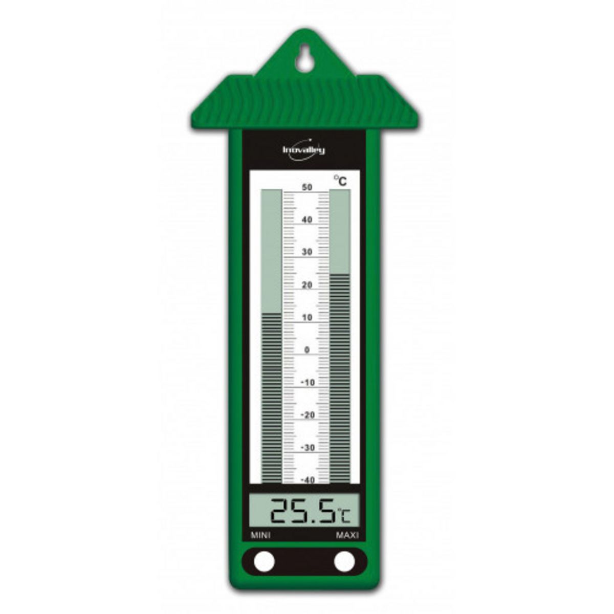 Inovalley Thermomètre électronique MINI MAXI vert