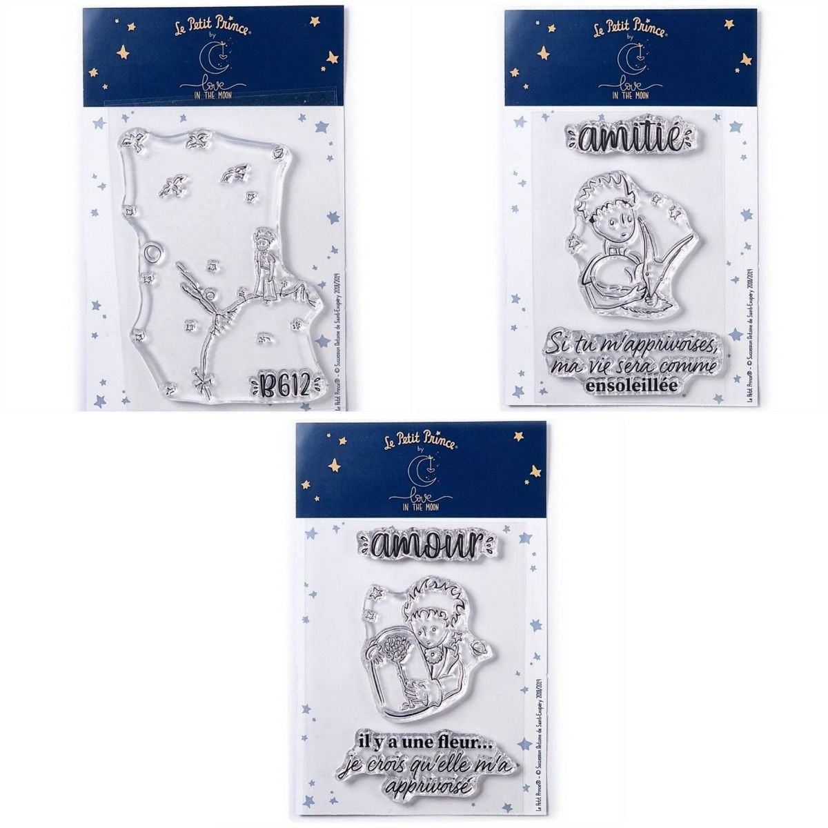 Youdoit 7 Tampons transparents Le Petit Prince et Astéroïd + Renard + Fleur