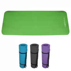 VIVEZEN Tapis de yoga, de gym, d'exercices 180 x 60 x 1,2 cm + sac de transport (Vert)