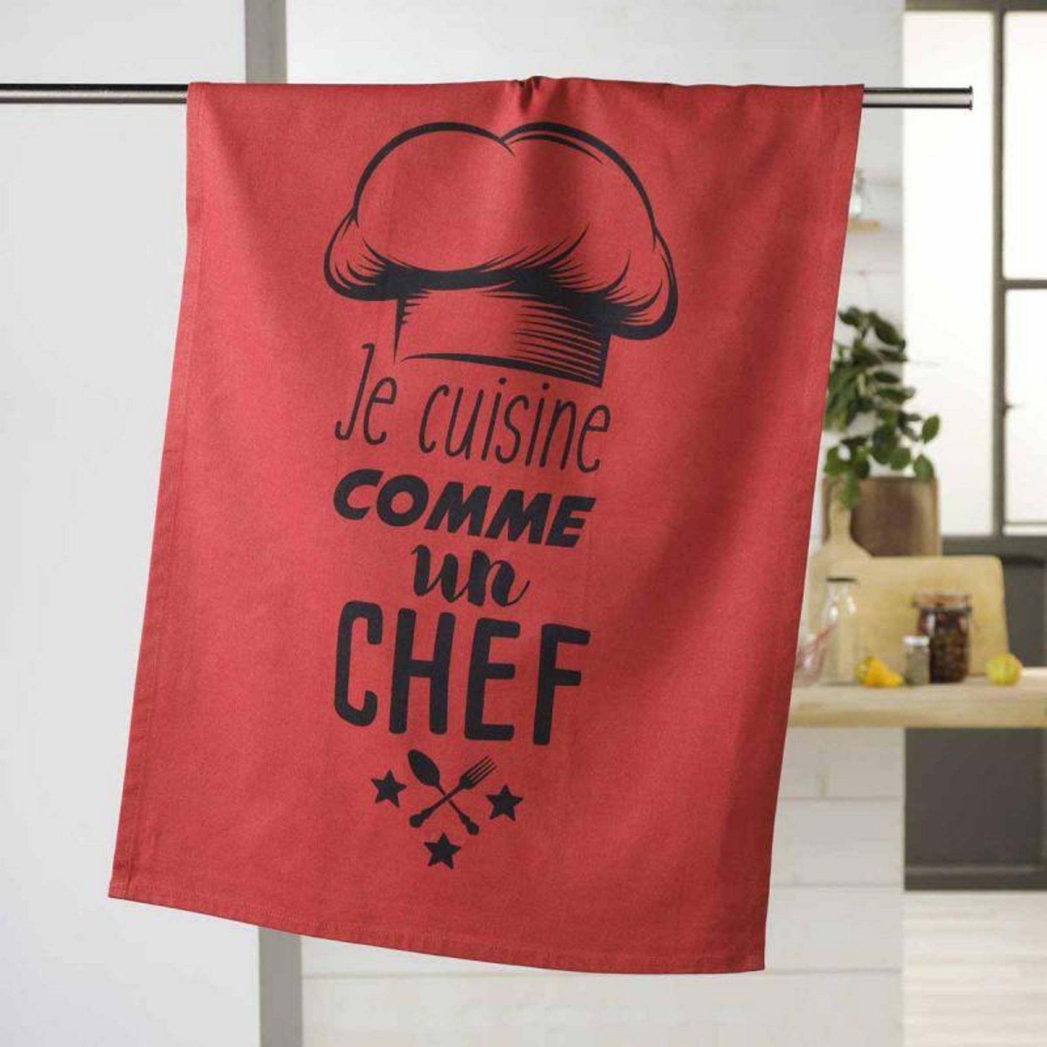 Torchon De Cuisine cooking Time 50x70cm Beige - Paris Prix