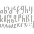 Rayher Pochoir d'embossage Alphabet Minuscule 0,5 à 2,8cm 29 pièces