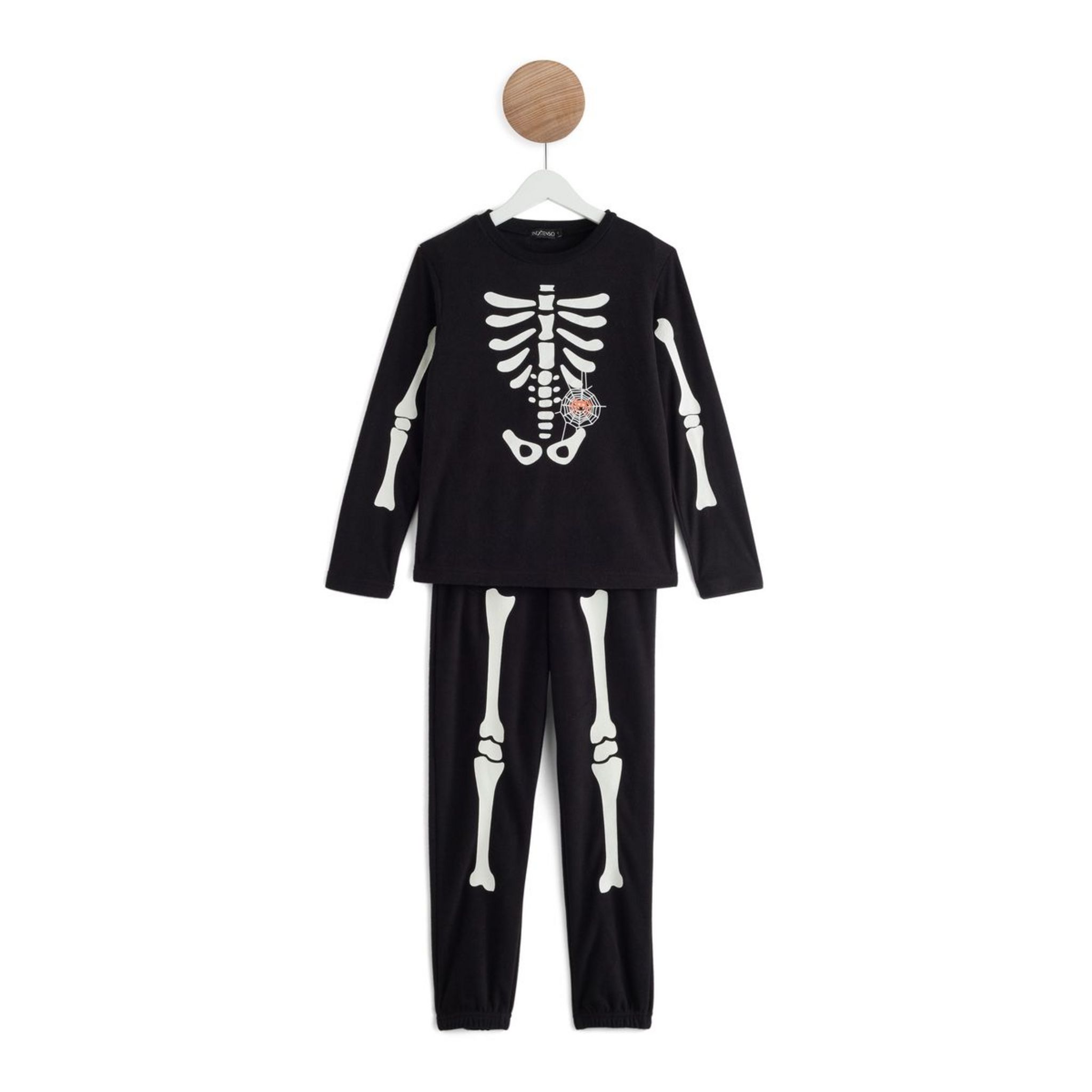 IN EXTENSO Ensemble pyjama phosphorescent squelette halloween garcon pas cher Auchan