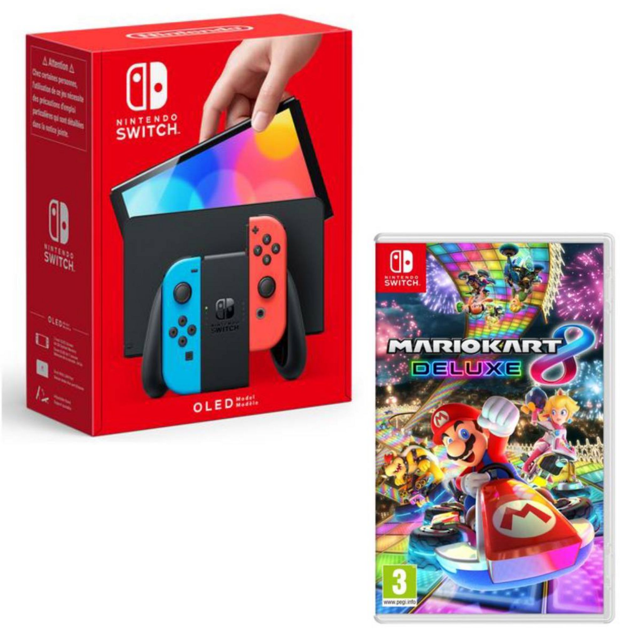 Console de Jeux NINTENDO Switch Oled - Bleu&Rouge