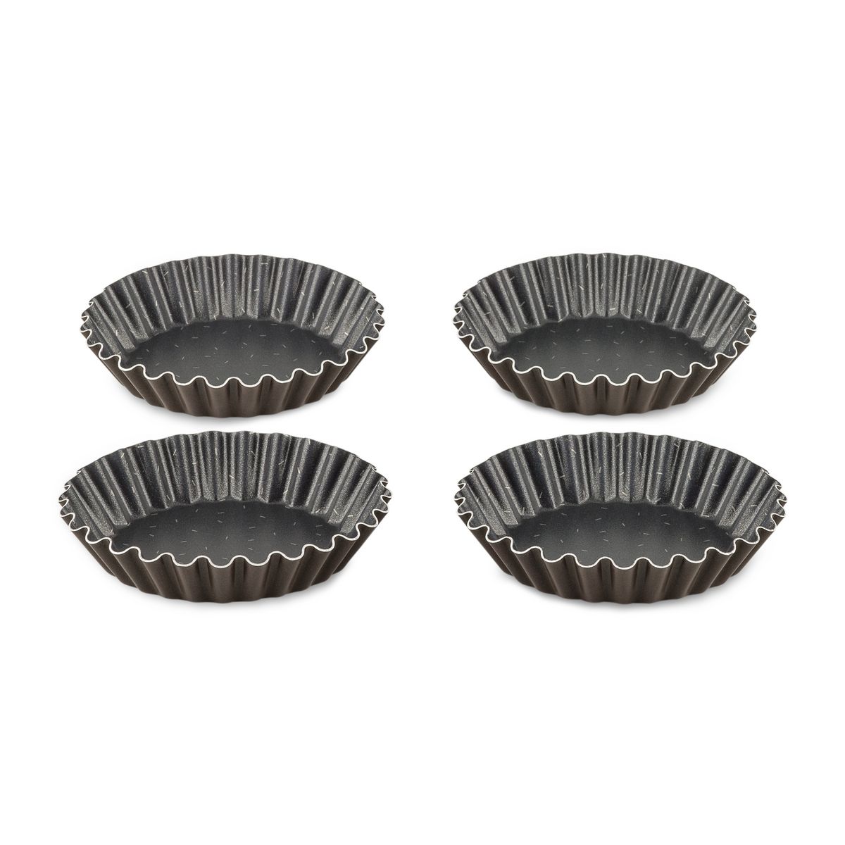 TEFAL Moules 4 tartelettes individuelles PERFECT BAKE 11 cm métal