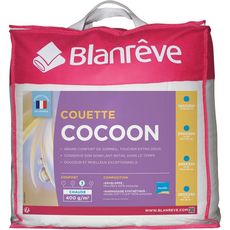 BLANREVE Couette chaude 400g/m2 en microfibre Aerelle Soft flex COCOON