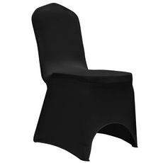 Housses elastiques de chaise Noir 12 pcs