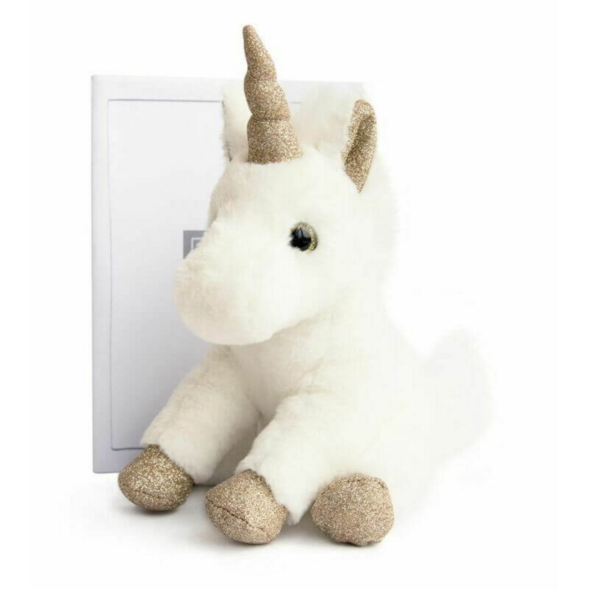 Peluche avec doudou personnalisé - Licorne dorée