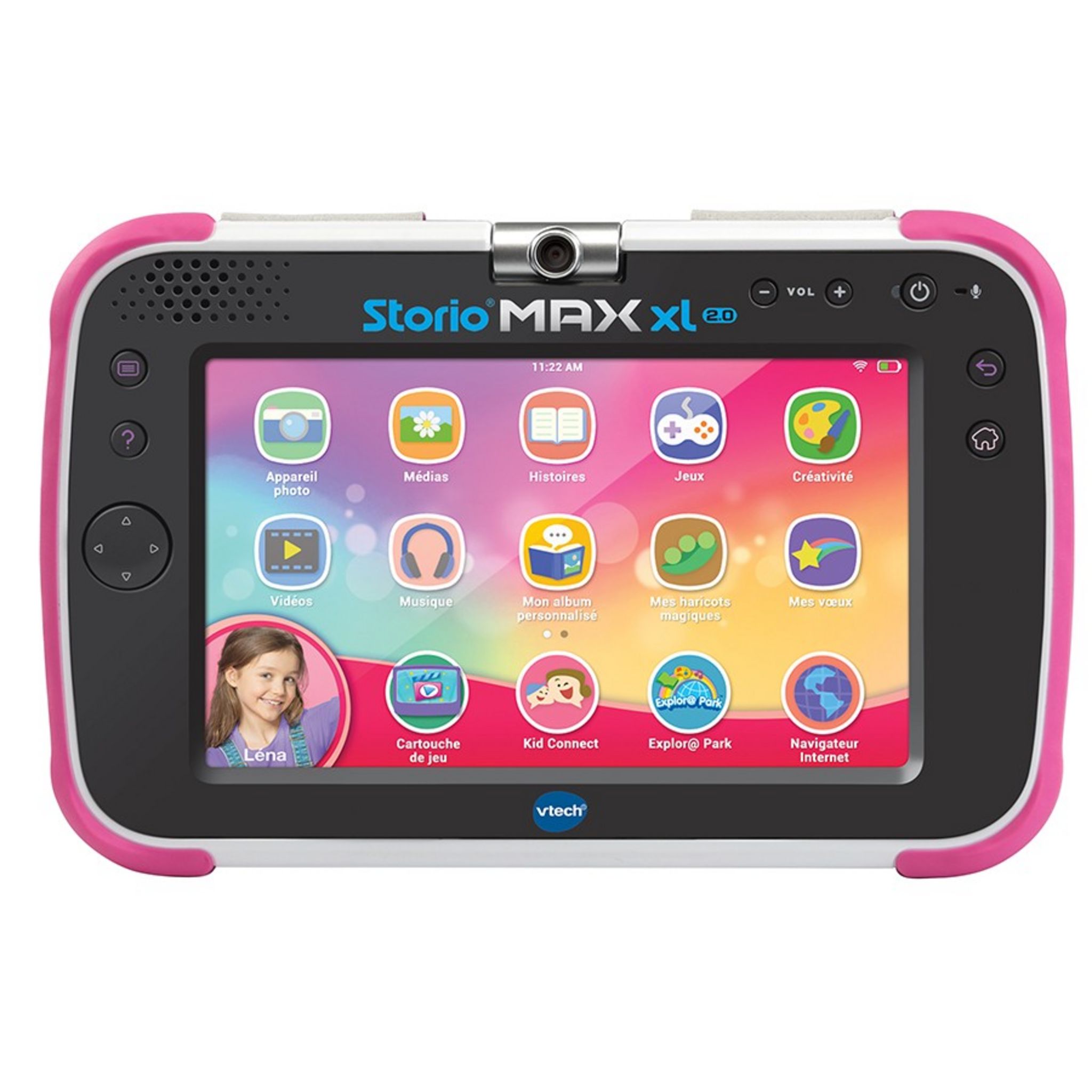 VTech - Storio, Étui à Rabat Rose pour Tablette Enfants, Protection