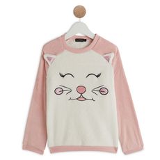 IN EXTENSO Sweat peluche chat fille