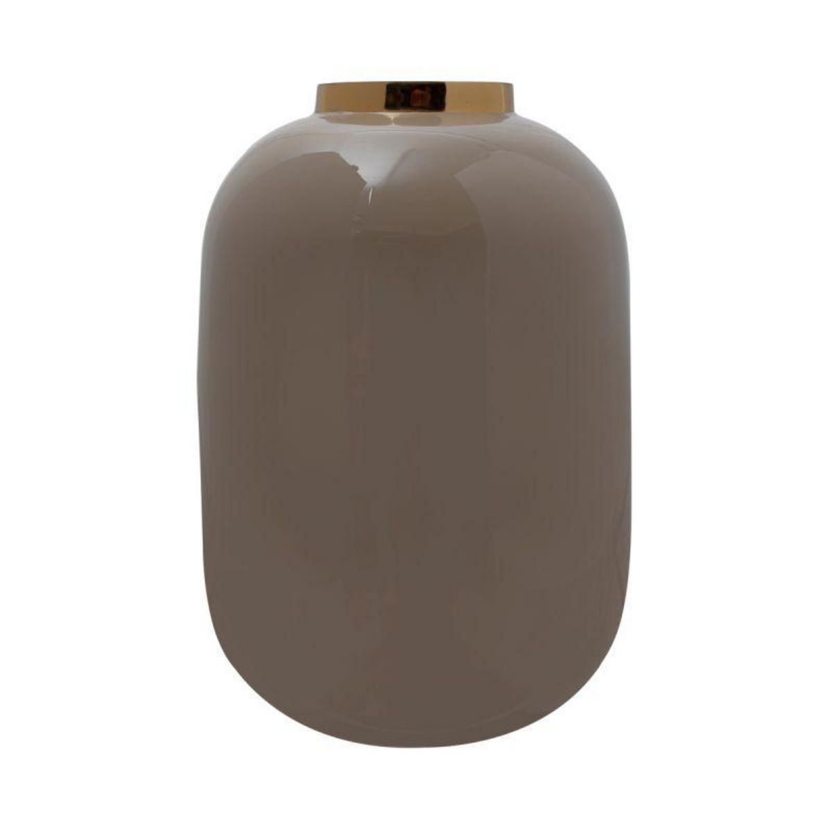 Paris Prix Vase Rond Déco  Polko  25cm Taupe & Or