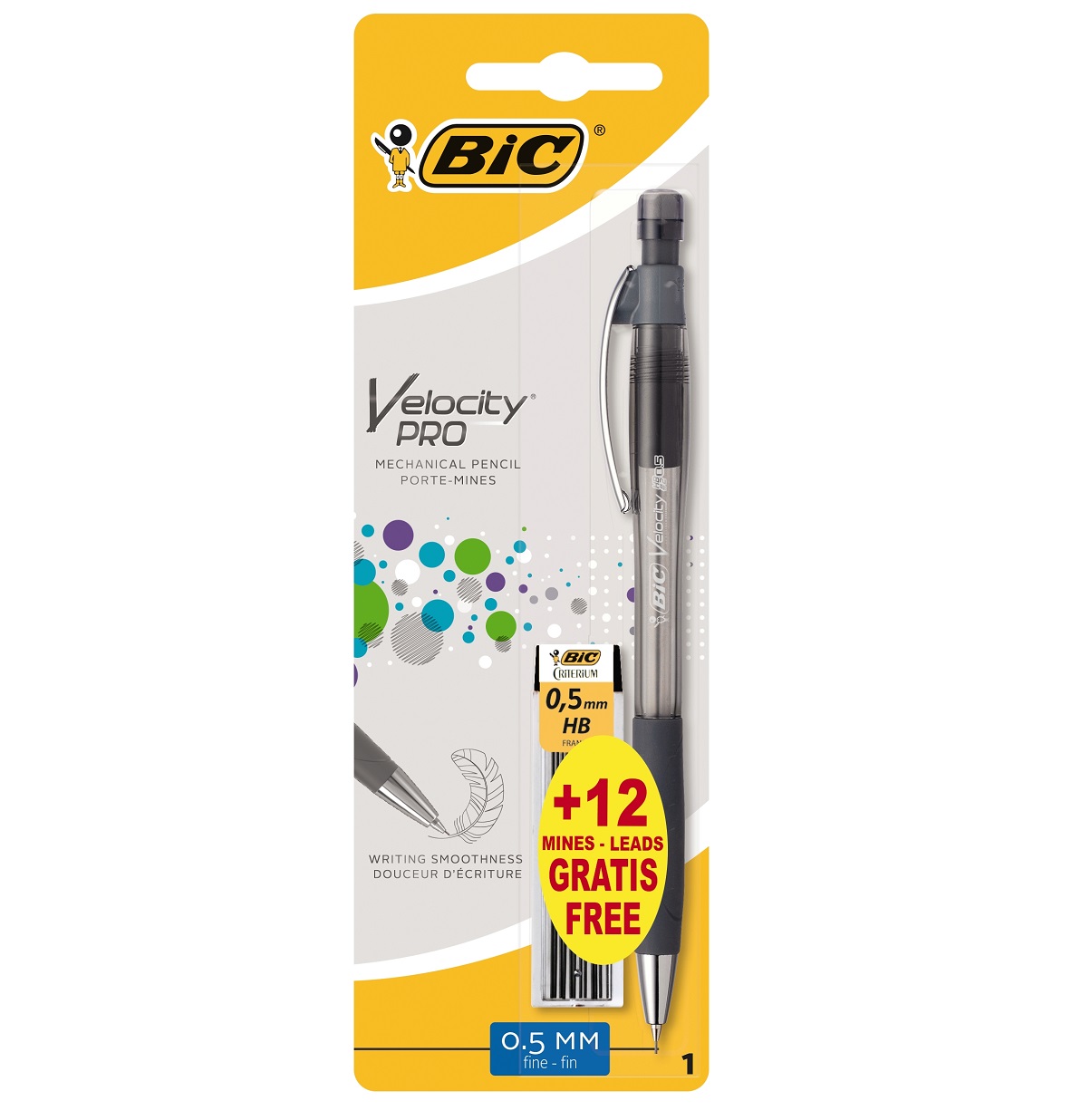 BIC Porte-mines 0,5 mm HB noir CRITERIUM (lot de 1 + étui de 12 mines) pas  cher 