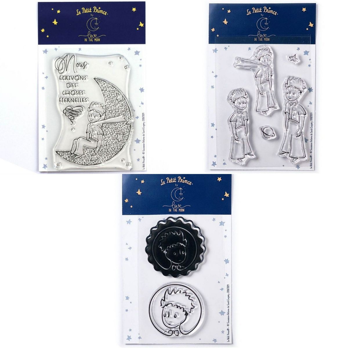 Youdoit 8 Tampons transparents Le Petit Prince et La lune + Etoiles + Portraits