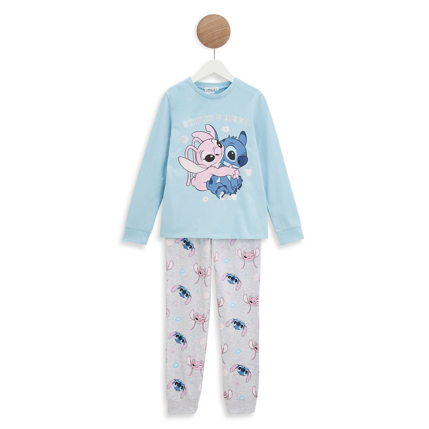 INEXTENSO Pyjama bleu fille en coton STITCH pas cher 