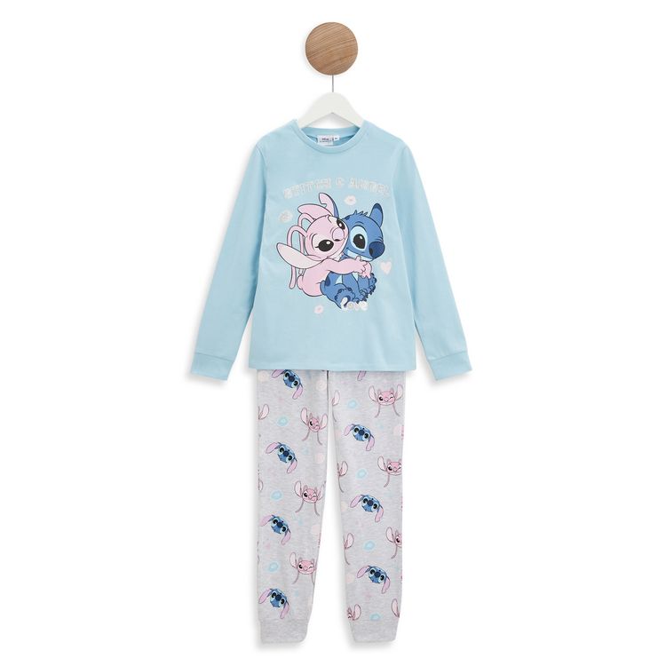 INEXTENSO Pyjama parme fille en coton STITCH pas cher 