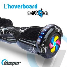  Hoverboard électrique 6,5'' Batterie lithium-ion 4,4 Ah Moteur 2x350W Couleur - Thunder black