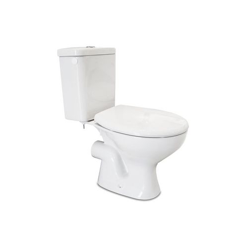 WC Serti à poser avec colonne horizontale - Blanc