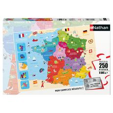 RAVENSBURGER Puzzle Nathan 250 pièces - Carte de France