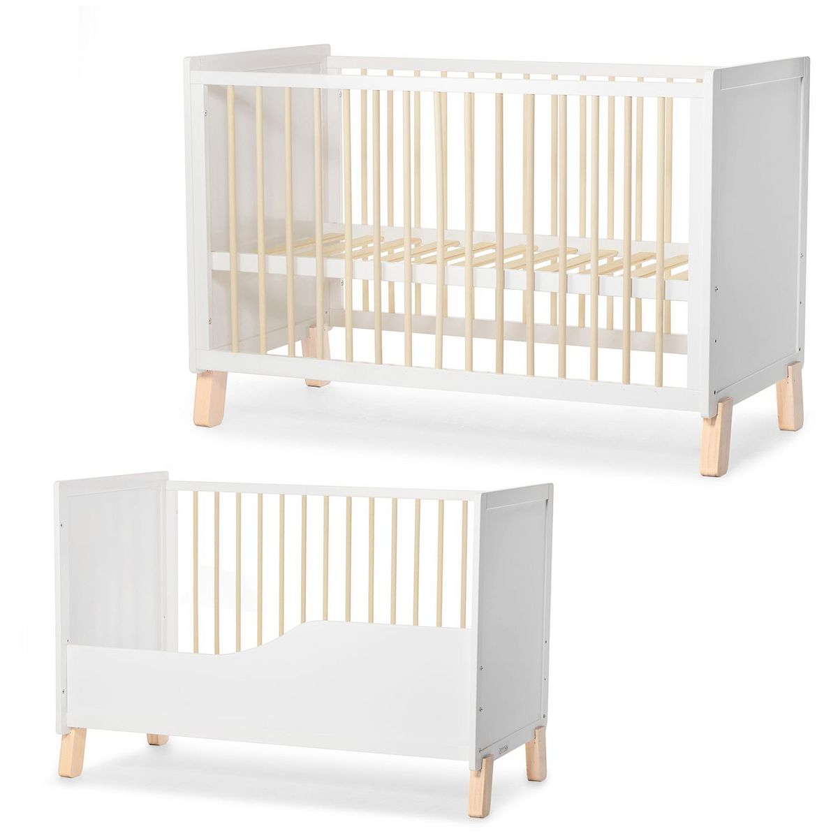 KINDERKRAFT Lit Nico blanc bébé pas cher 