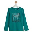 IN EXTENSO T-shirt manches longues dinosaures garçon. Coloris disponibles : Vert
