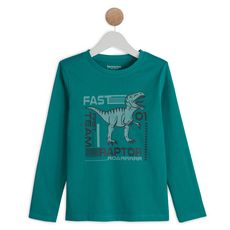 IN EXTENSO T-shirt manches longues dinosaures garçon (vert   )