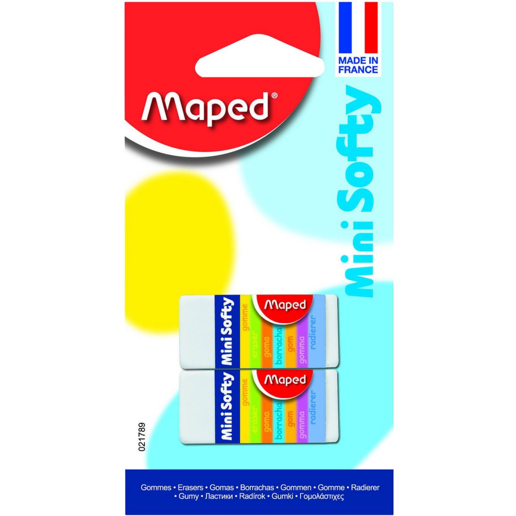 MAPED Lot de 2 mini gommes blanches Softy pas cher 