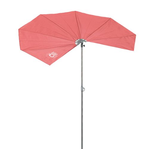 Parasol déporté rose diam 180 cm Clic Clac des plages