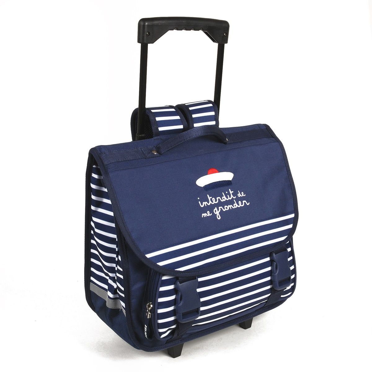 Cartable roulettes 2 compartiemnts 1 poche Interdit de me