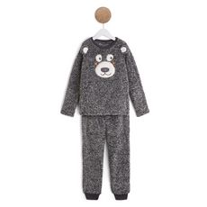 IN EXTENSO Ensemble pyjama peluche ours garçon (gris )