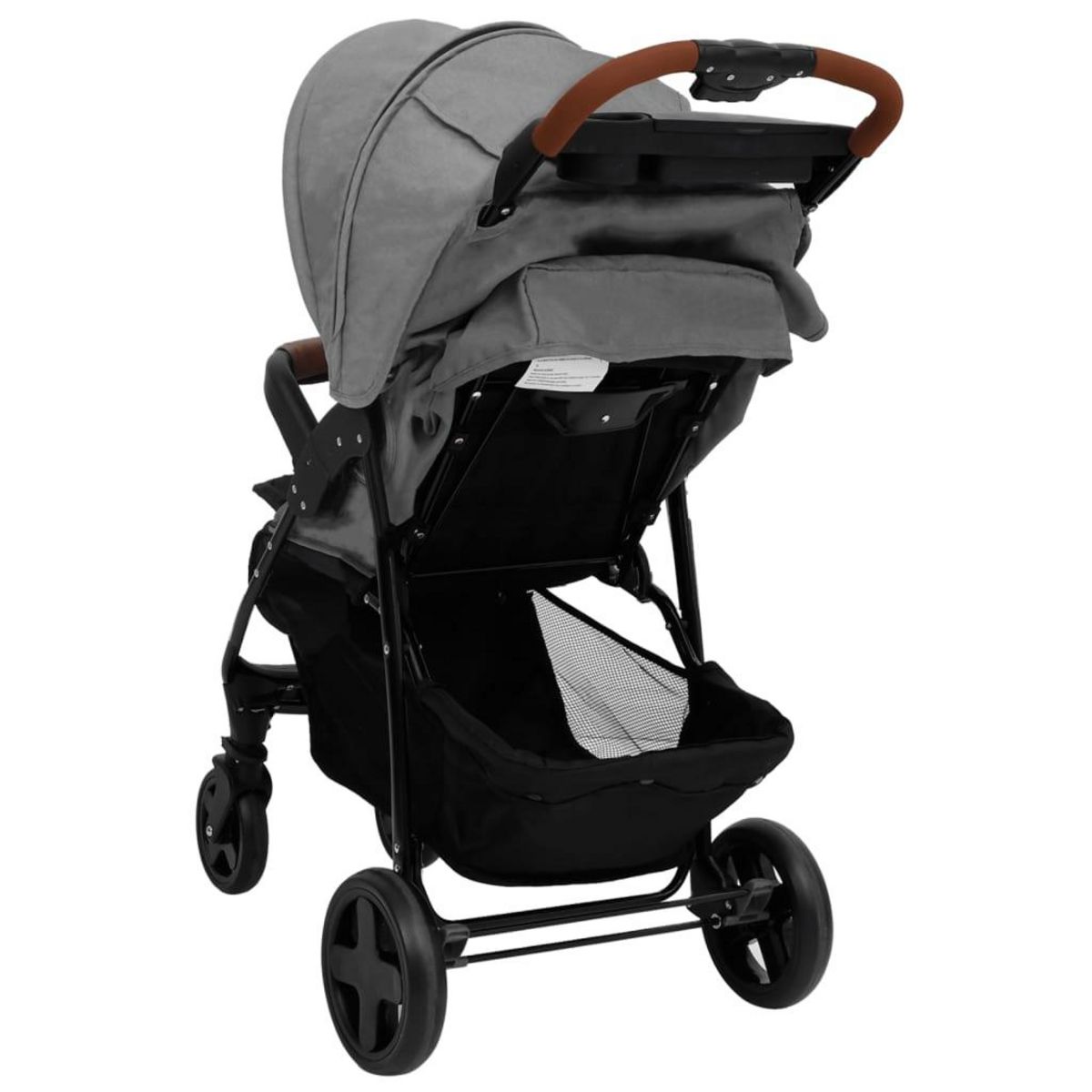 Poussette pour bebe 2-en-1 Gris clair Acier