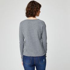 IN EXTENSO Pull gris avec boutons femme (Gris chiné)